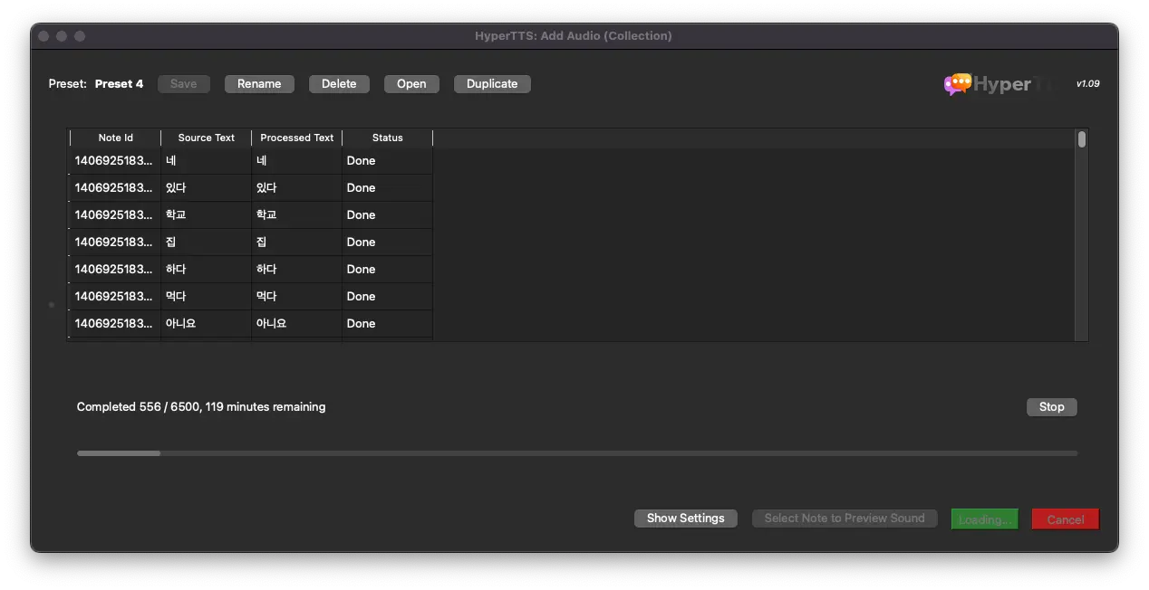 Korean Anki workflow screenshot